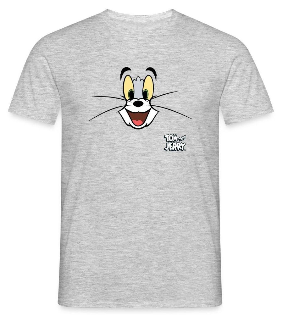 Spreadshirt Tom Und Jerry Karneval Partner-Kostüm Tom Männer T-Shirt, XL, Grau meliert