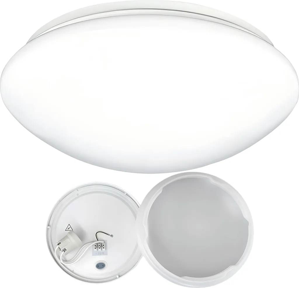DAISY RIVA Plafonnier Rond IP44 1xE27 Blanc - Luminaire Étanche Moderne