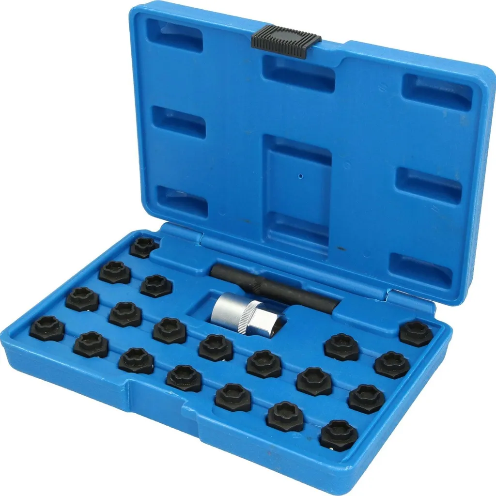 Brilliant Tools BT691250 Jeu de 22 douilles antivol de jantes pour BMW