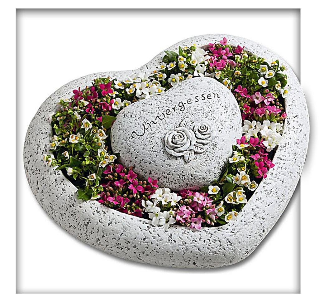 Pflanzschale Pflanzgefäss Herz Garten Blume Grab Produktbild 