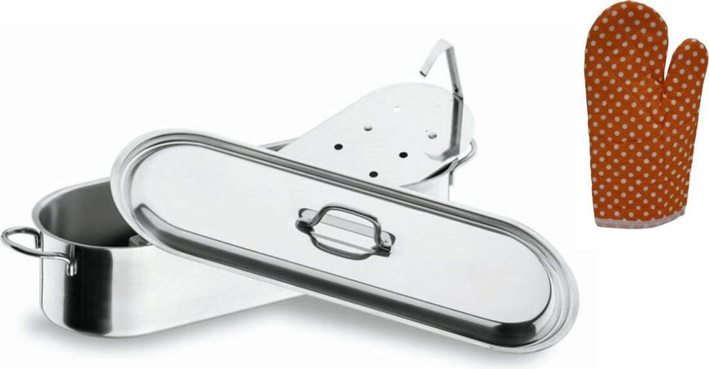Fischkochtopf 40 cm mit Handschuh