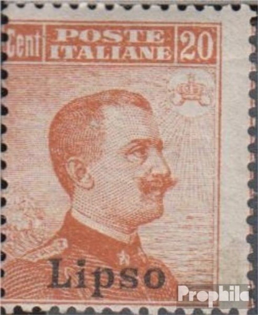 Briefmarken Ägäische Inseln 1912 Mi 11VI mit Falz Aufdruckausgabe Lipso