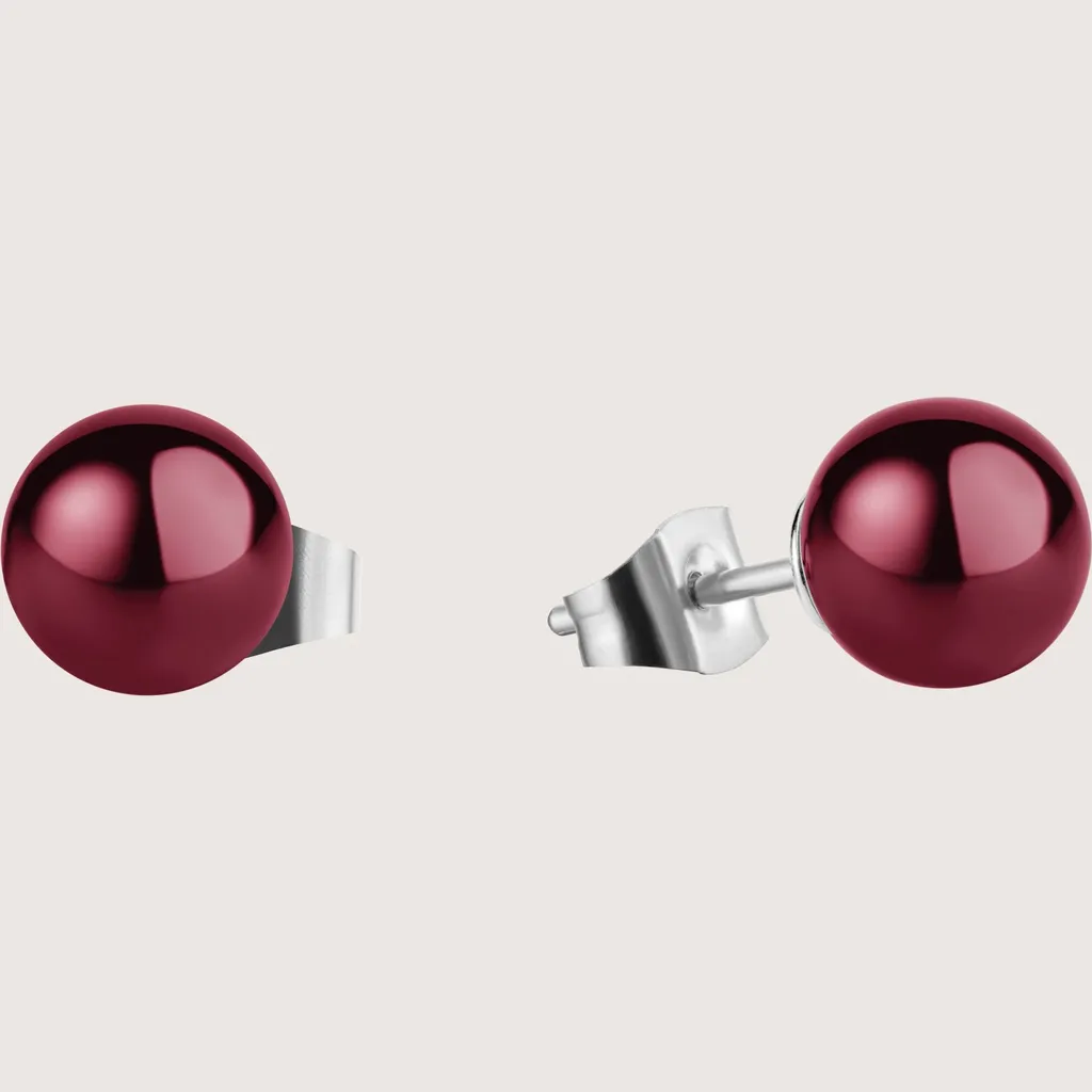 Bering Jewelry 716-14-05: Orecchini a Lobo in Ceramica Rosso Passione