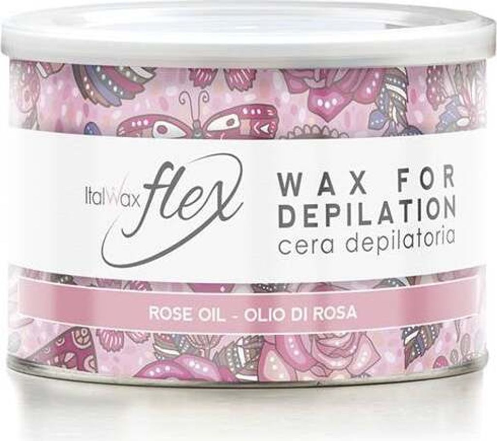 ItalWax Flex-Wachs Rosenöl - Rosenöl Wachs 400ml für Glatte und Weiche Haut - Wachsen Zuhause