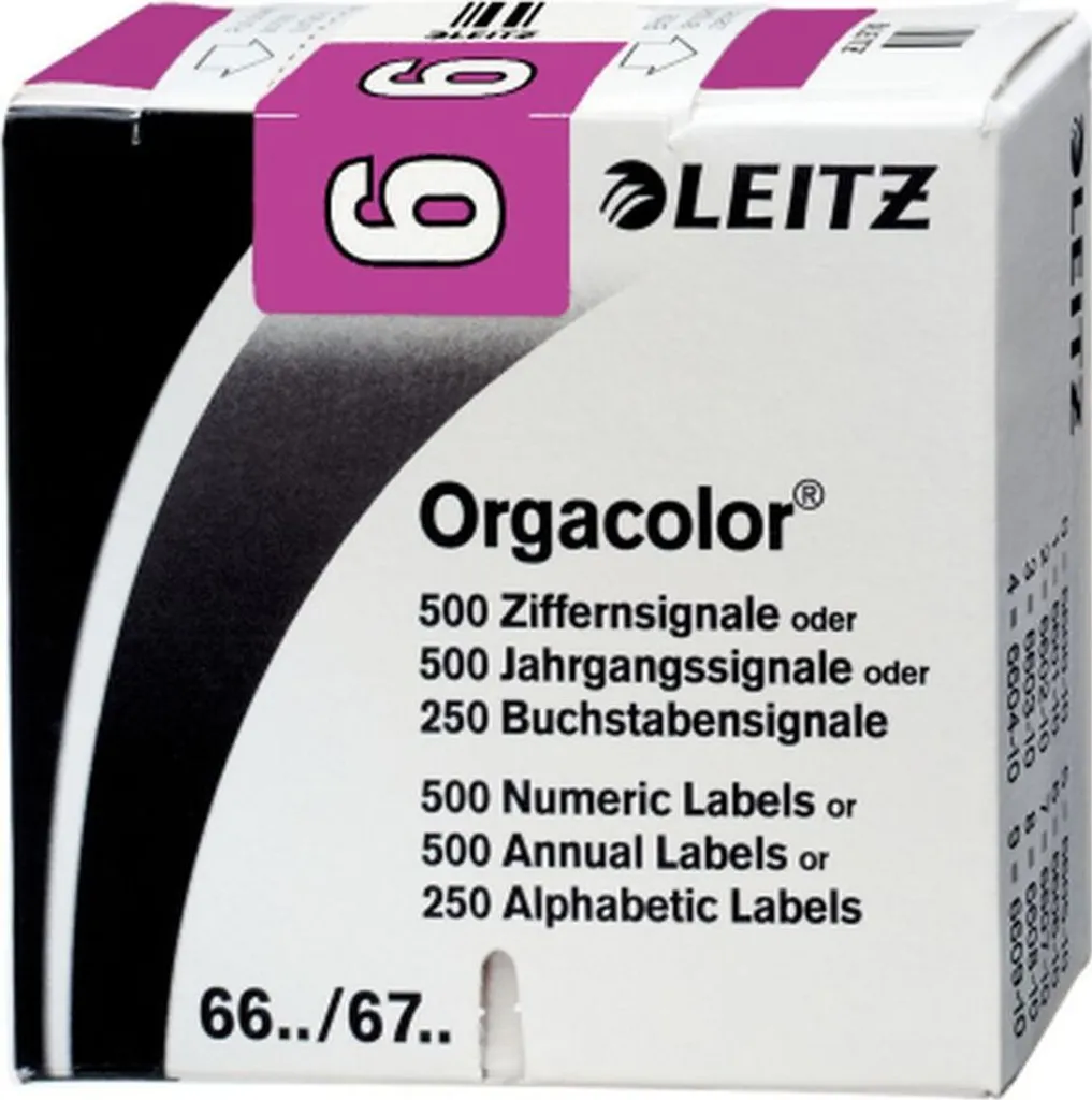 Indexation Dossier Suspendu Leitz Orgacolor 6 Violet en Rouleau