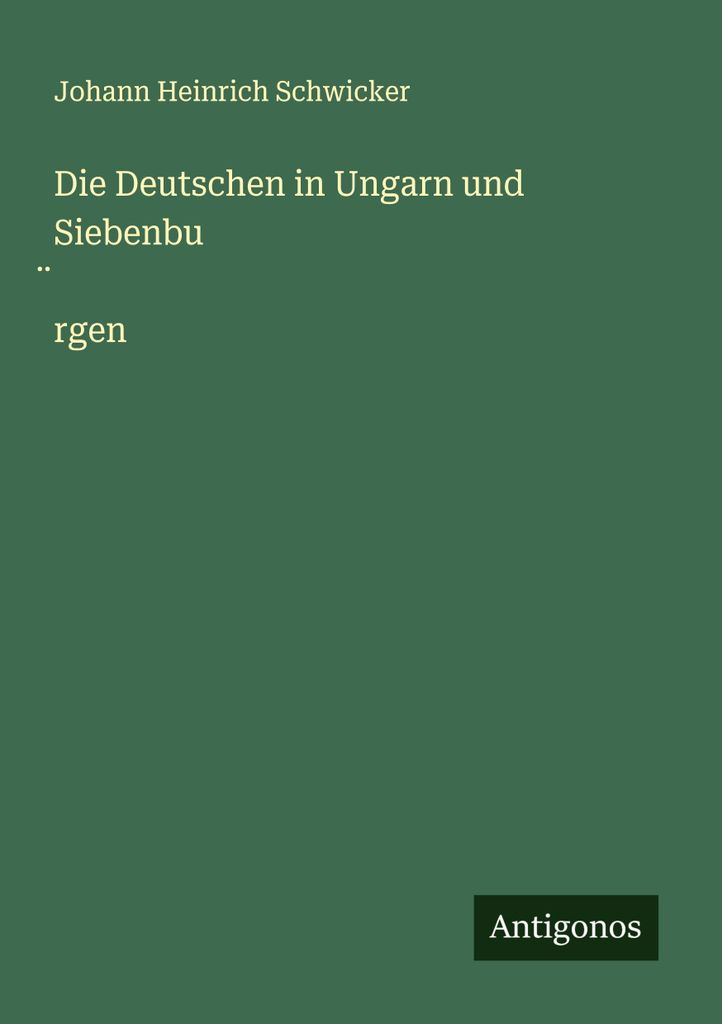 Die Deutschen in Ungarn und Siebenbu¿rgen