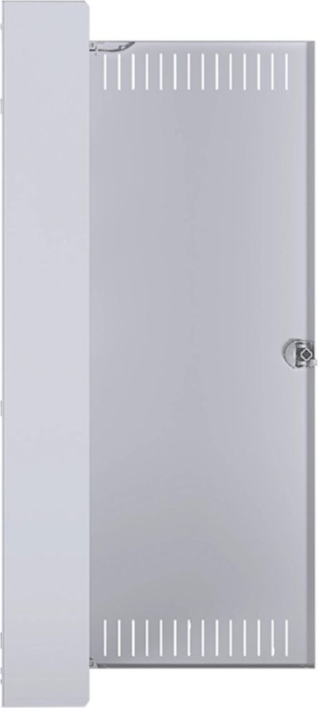 HAGER Hybrid, volta, Aufputz, 24PLE, 2 Montageplatten, Steckdose und Stahlblechtür