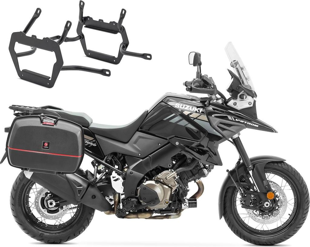 Seitenkoffer + Kofferträger passend für Suzuki V-Strom 1050 / DE / XT