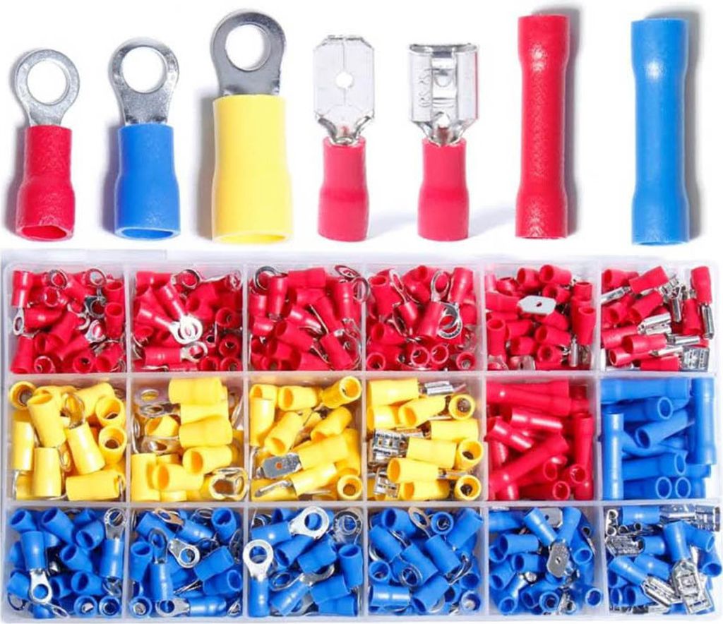 Shengbowi, - , Elektrische Drahtverbinder, Isolierte Crimp Klemmen, Butt Ring Gabel Spate Kugel, Sortiment Kit