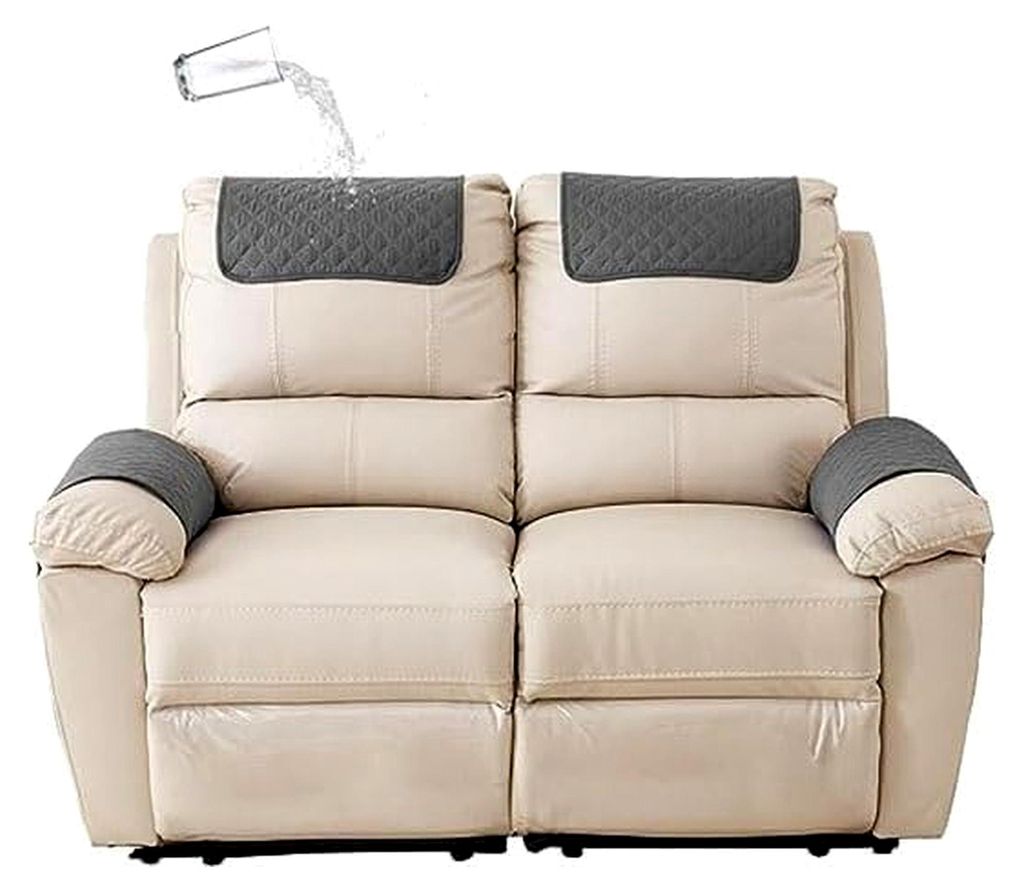 Armlehnenbezüge für Sofas und Sessel, Kopfstützenbezug, wasserfest und rutschfest mit Taschen