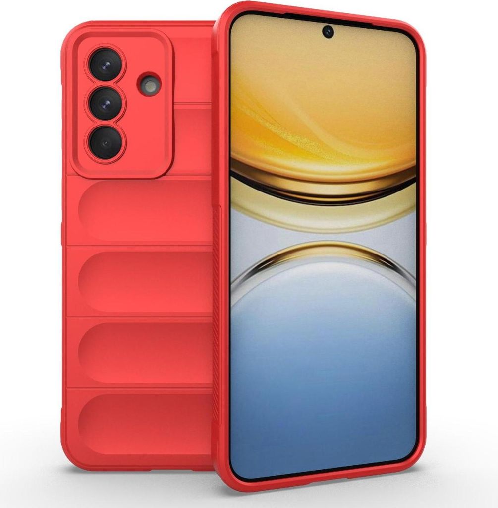 Mobigear Bumpy Samsung Galaxy A37 Hülle Flexibles TPU Backcover - Rot