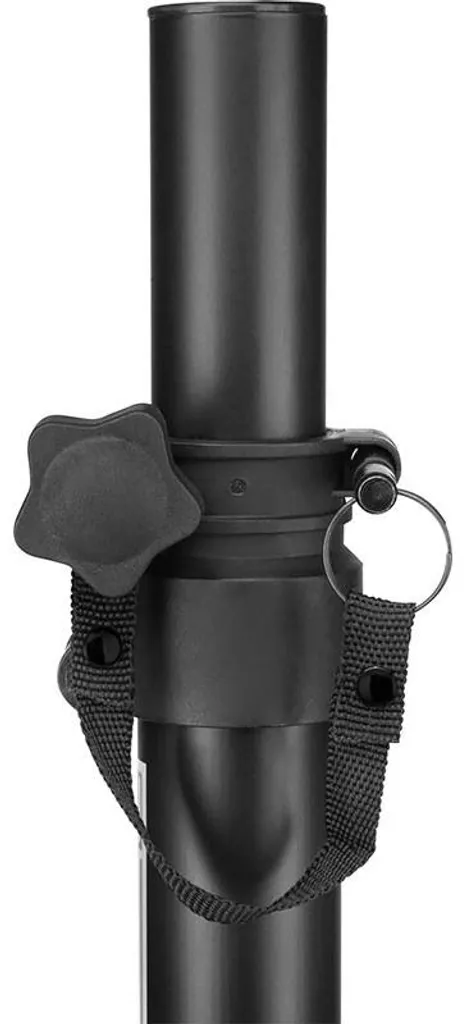 Support d'enceintes Pronomic SPS-1S BK en acier noir - Paire robuste