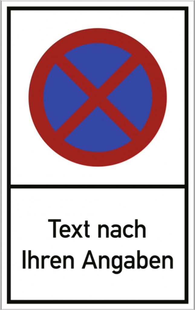 Dreifke Schild Absolutes Haltverbot - Text nach Ihren Angaben, Alu, 250x400 mm