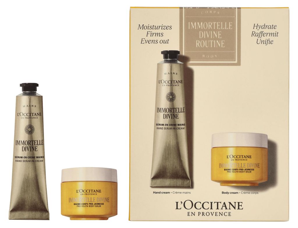 Body Balm75ml/Hand-in-Cream 75ml L'Occitane Immortelle Divine Body Routine Kit