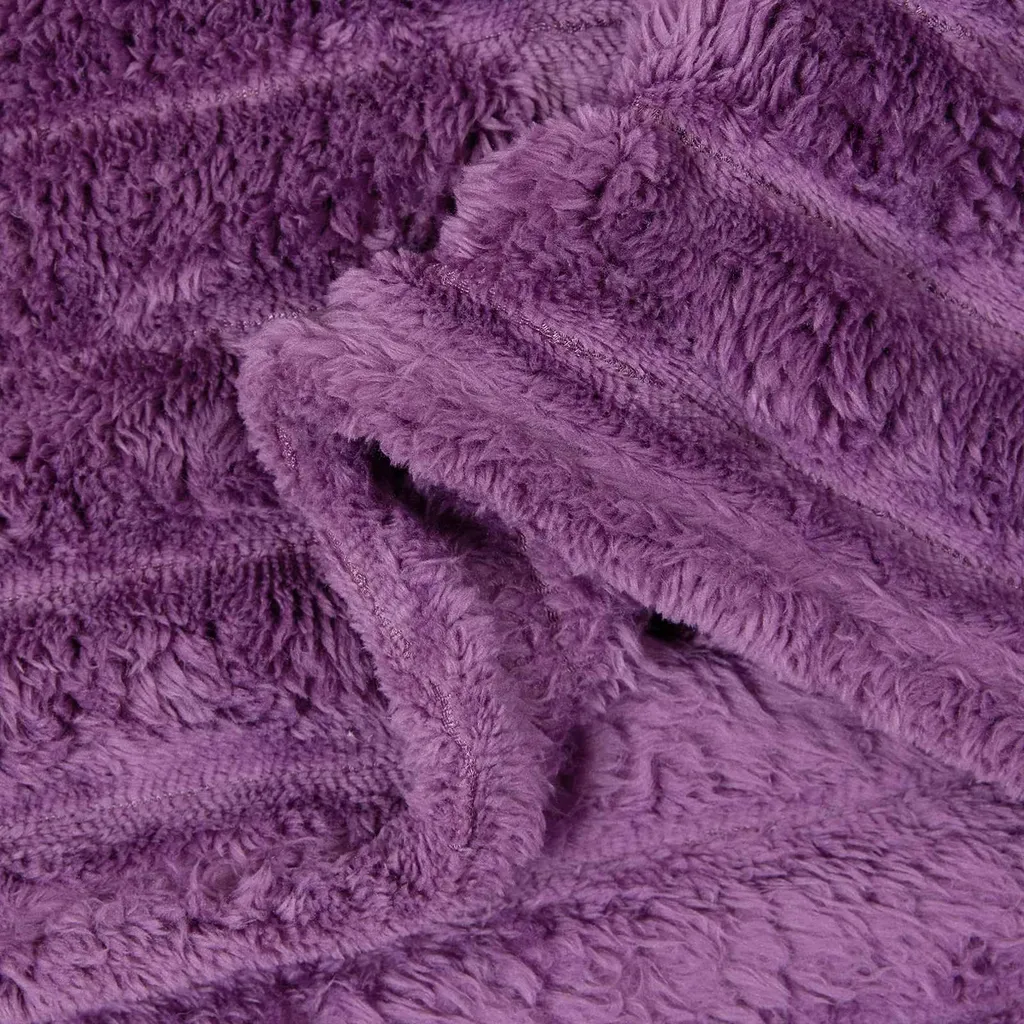 vidaXL Coperta viola 240 x 220 cm in pile - 6