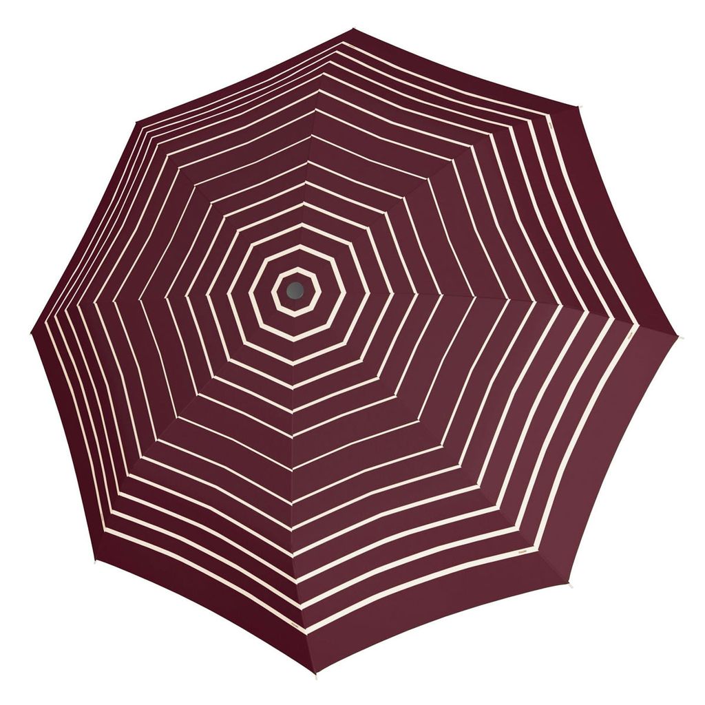 doppler Taschenregenschirm Regenschirm Fiber Magic Timeless Stripes Red beere