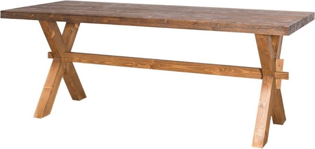 Casa Padrino Landhausstil Massivholz Esstisch / Küchentisch Braun 210 x 90 x H. 78 cm - Landhausstil Küchenmöbel