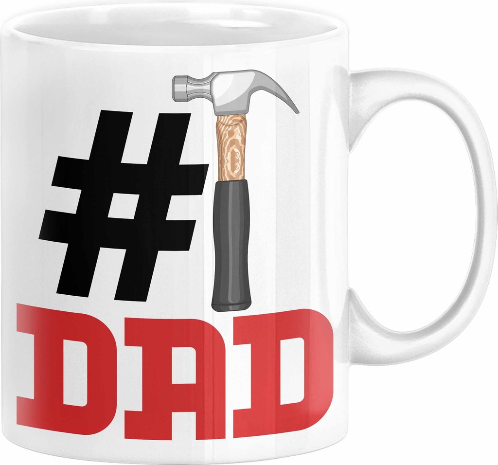Handwerker Nummer 1 Dad Vater Tasse Geschenk Handwerker Papa Geschenkidee Bester Papa Der Welt Vatertag Lustige Geschenkidee (Weiß)