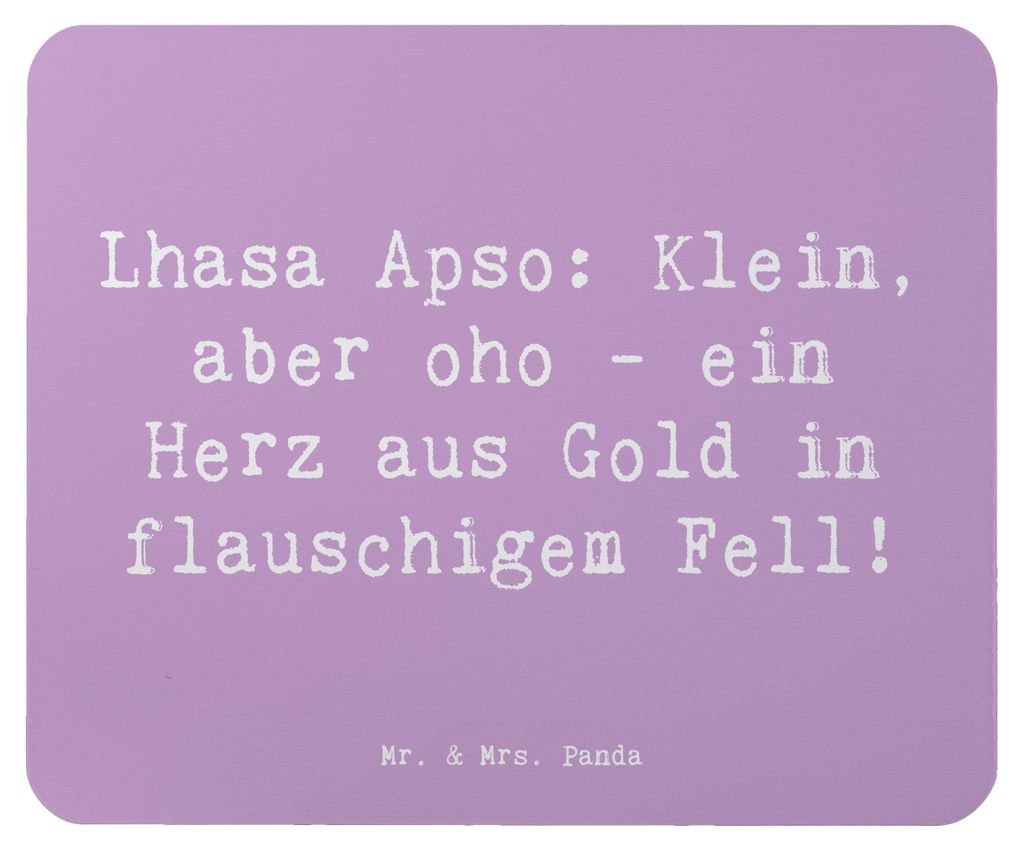 Mr. & Mrs. Panda Mousepad Spruch Lhasa Apso Wunder - Produktbild 