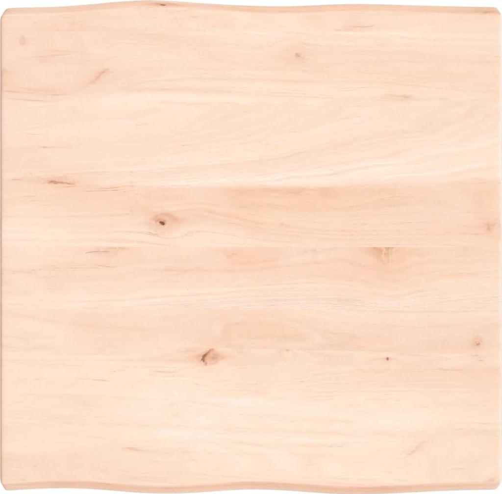 Tischplatte 60x60x(2-4) cm Massivholz Unbehandelt Baumkante