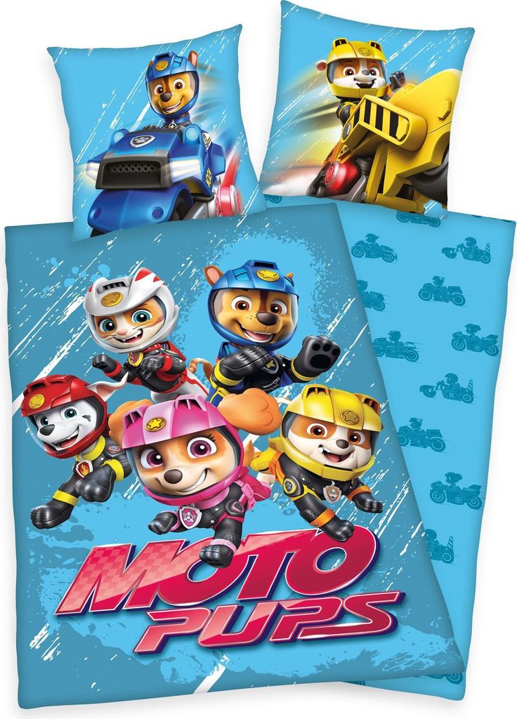 Paw Patrol Wende Bettwäsche Set 2 tlg.135x200cm 80x80cm Produktbild 