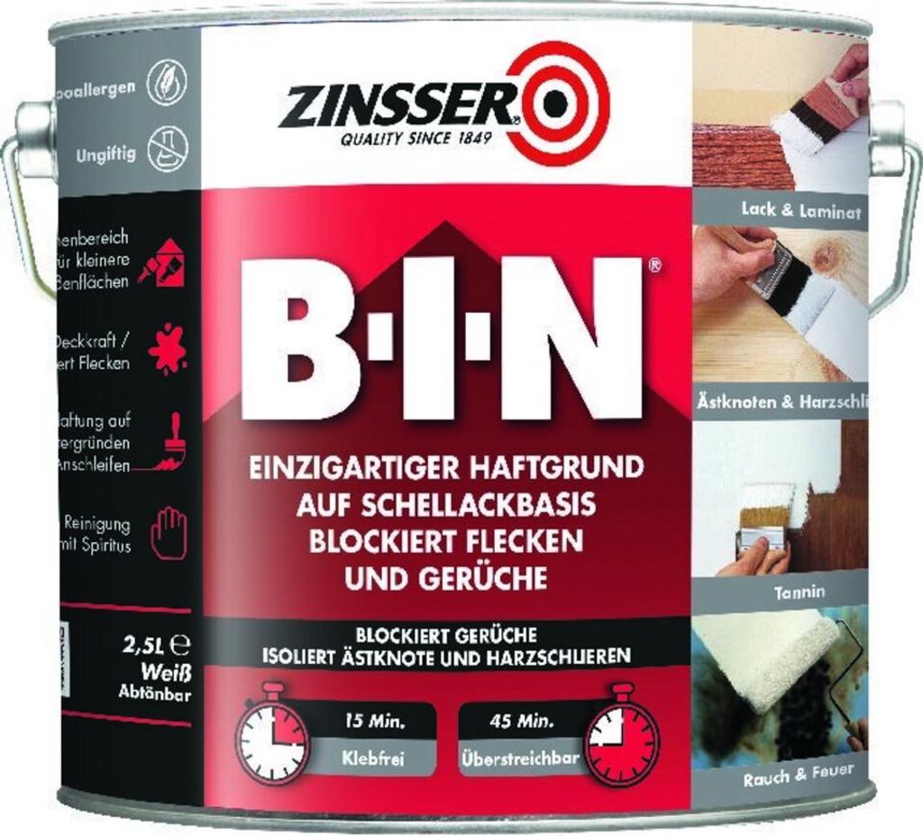 Zinsser Bin Primer De 2,5 Produktbild 