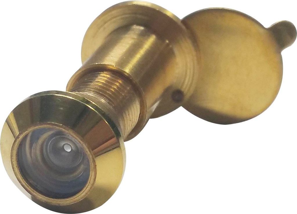 Türgucker ø 12 mm, Weitwinkel 170°, TS 50-80 mm, Messing poliert