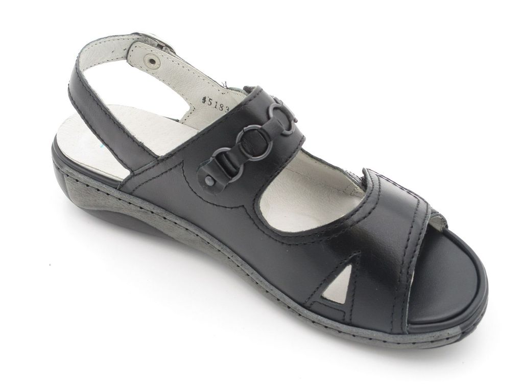 WALDLÄUFER Damen Sandalen & Sandaletten schwarz Gr. 7