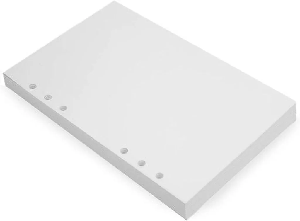 Recharge A5 6 anneaux papier premium 100g pour écriture fluide et douce