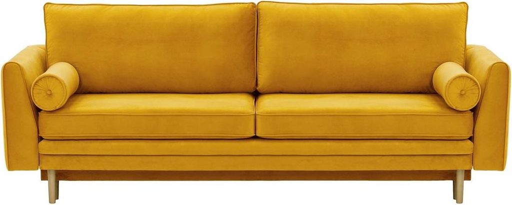 Schlafsofa mit Bettkasten Cornelia-Velluto 8-wax black