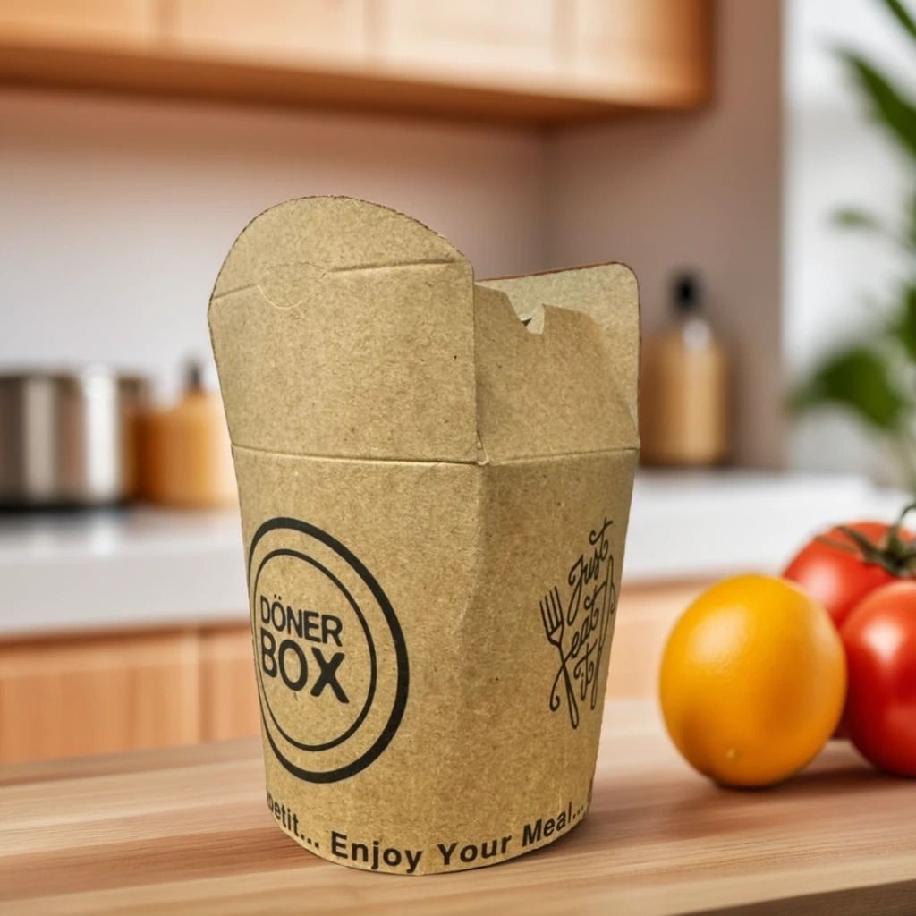 Döner Box Takeaway-Verpackung für Kebab, Pasta & mehr, 750 ml Natural 500