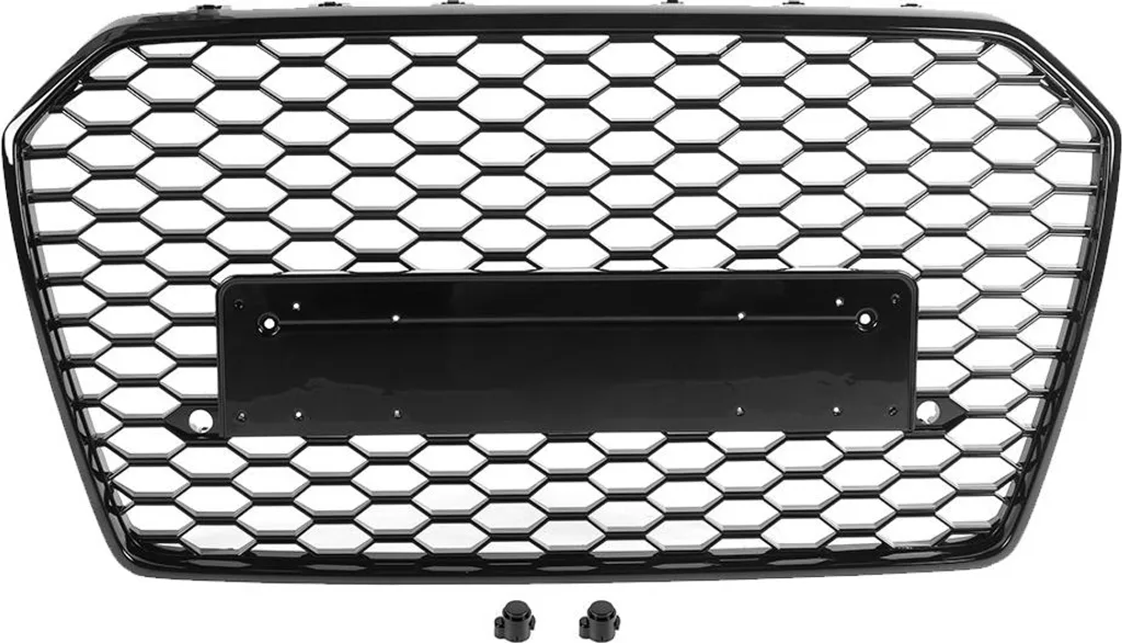 Grille hexagonale RS6 Full Black pour Audi A6 C7 2016-2018 ABS Renforcé