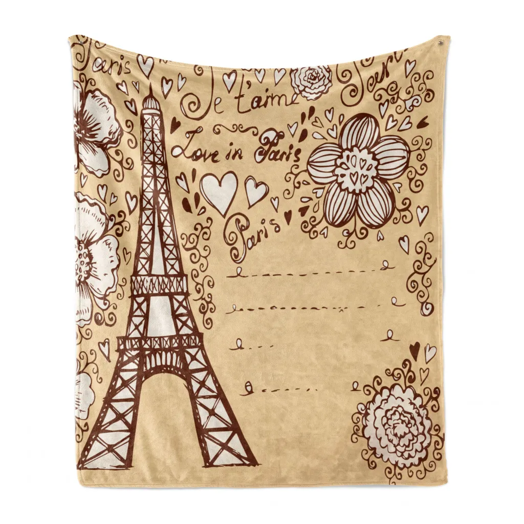 Coperta Abakuhaus Lavabile 125x175 - Plaid Torre Eiffel per Bambini