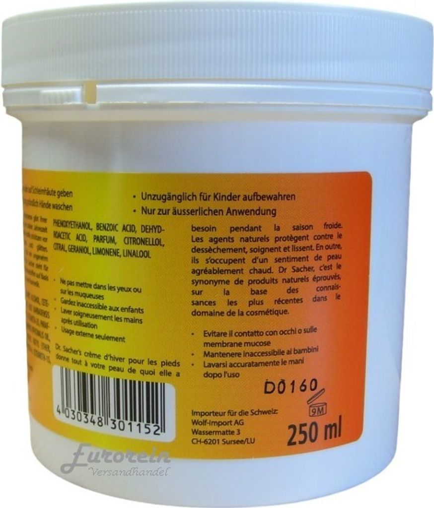 Fuß- Wintercreme 250 ml von Dr. Sacher´s Produktbild 3