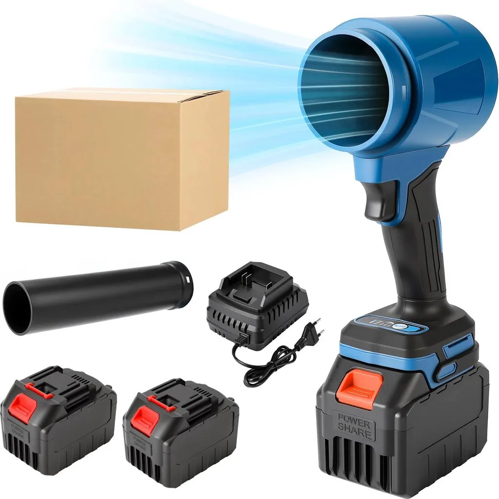 Souffleur sans balais puissant 100 m/s Braun avec kit 2 batteries Li-ion 18V