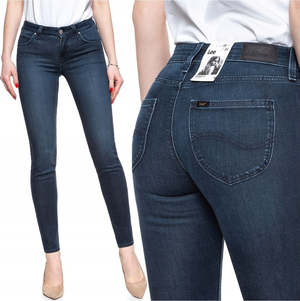 LEE, Damen Jeanshose, Skinny fit, SCARLETT, W26 L29, Blau, Jeans, baggyjeans, buggy