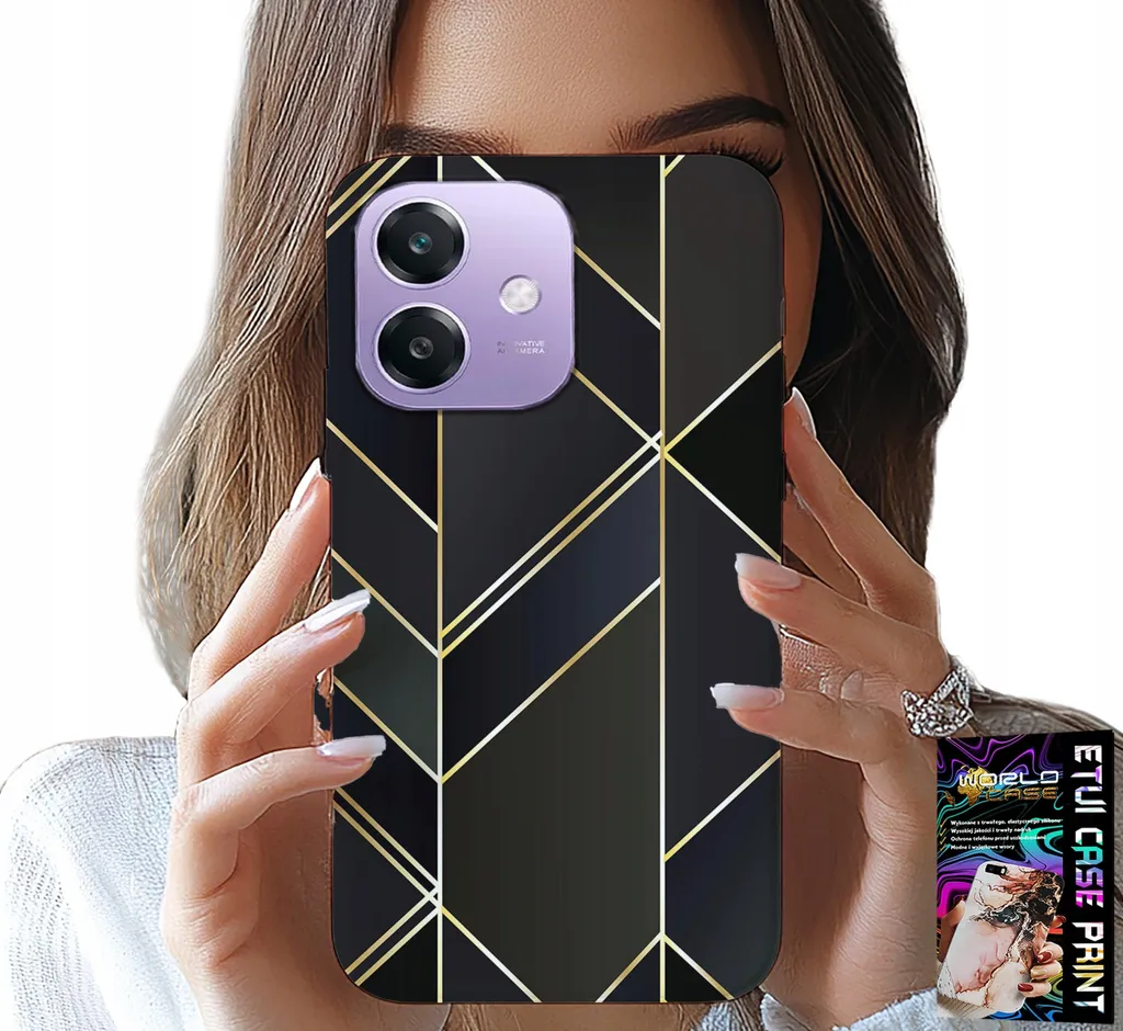 Custodia Protettiva Oppo A40 / A40M - Cornici Gold e Vetro 9H Premium