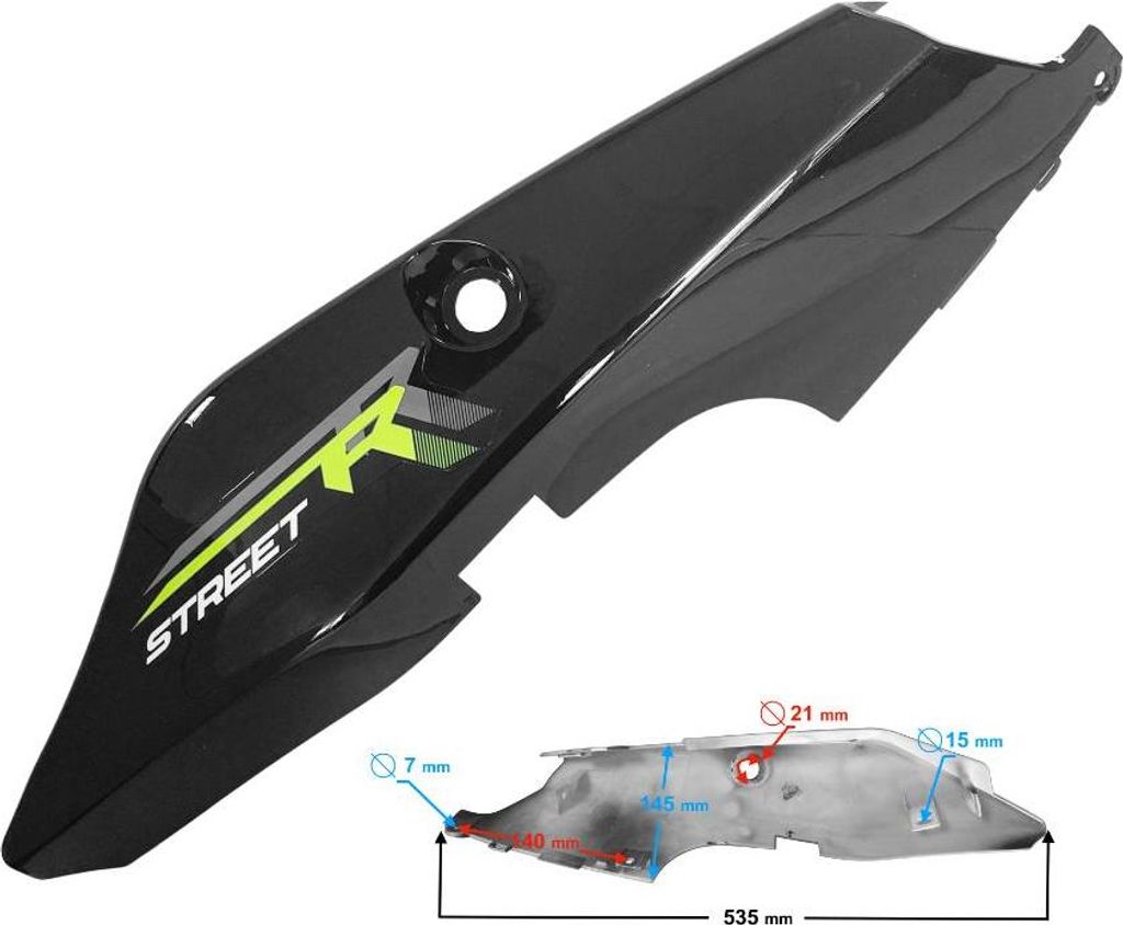 Street-R 125 grünes Heckgehäuse