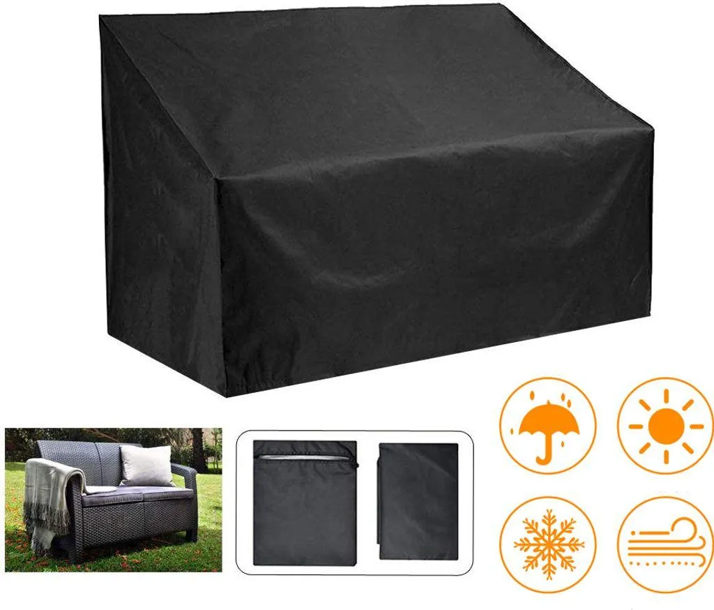 Copertura Panchina Giardino 4 Posti 190x66x89cm Impermeabile e Anti-UV