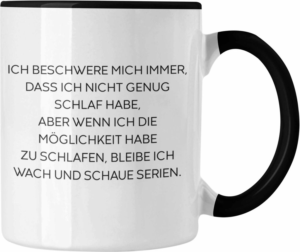 Trendation - Lustige Tasse mit Spruch für Frauen Männer Arbeit Büro Lustig Tassen Becher mit Sprüchen Kollegin Geschenk Sarkasmus Schlafen (Sch...