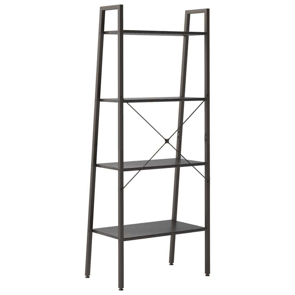 A tall, narrow bookshelf with four shelves.