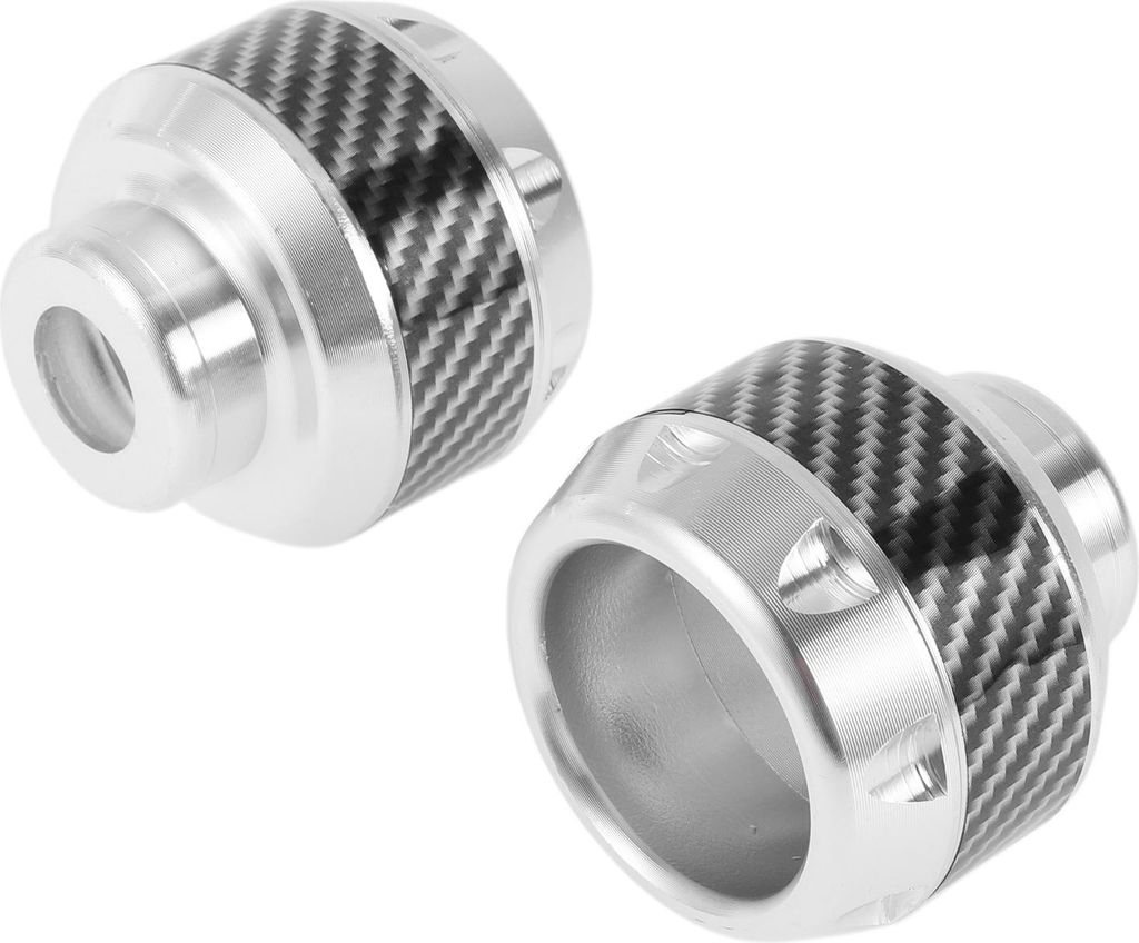 14mm Motorrad Slider Rahmen Aluminiumlegierung Kohlefaser Radverkleidung Schutz Crash Pad Schutzbügel 48mm 46mm Silberton 2 Stück