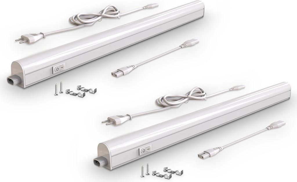 B.K.Licht lot de 2 réglettes LED pour cuisine et atelier, Image du produit 