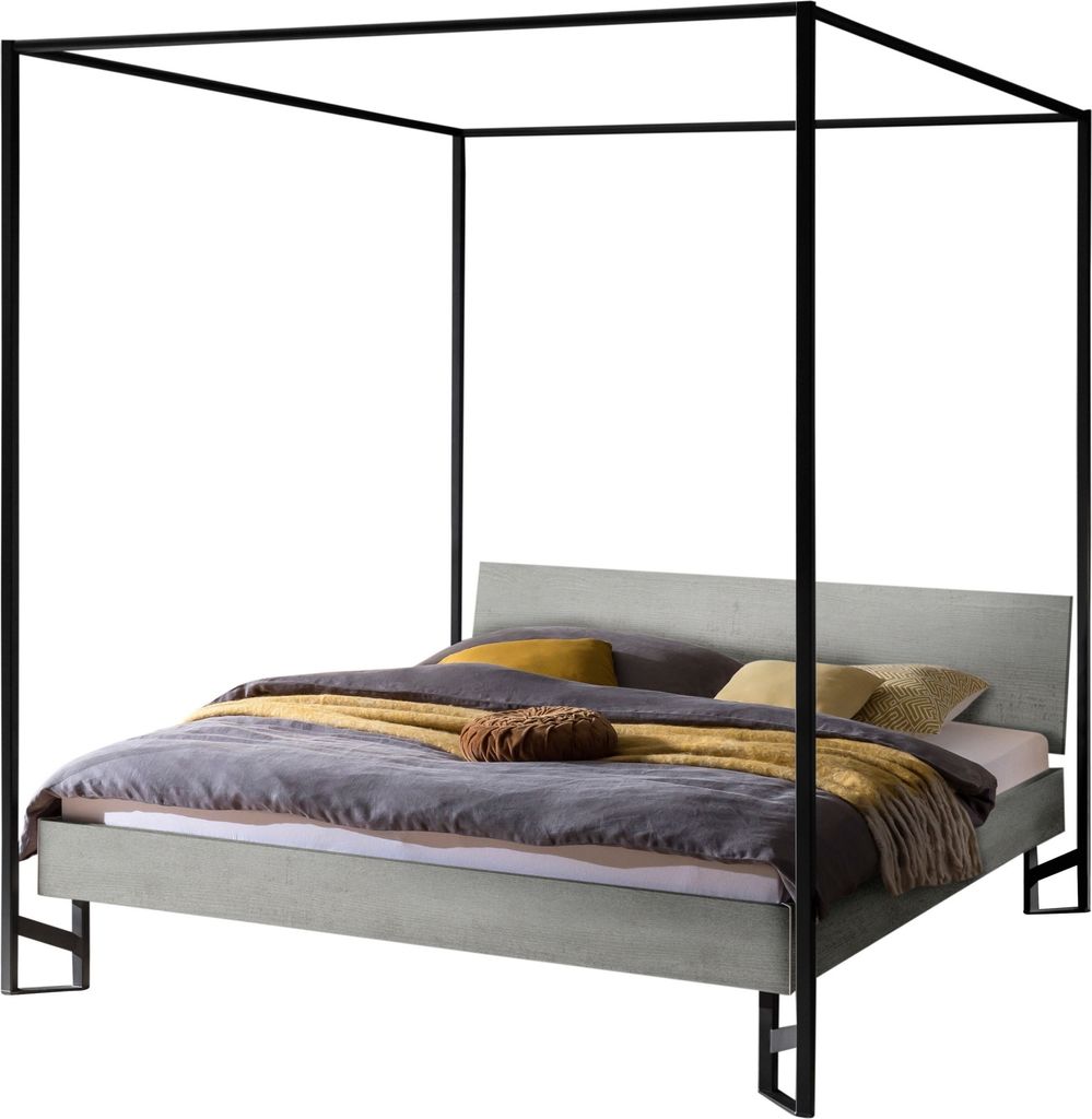 HASENA Industrial Himmelbett Ciluna Beton Nachbildung 160x200