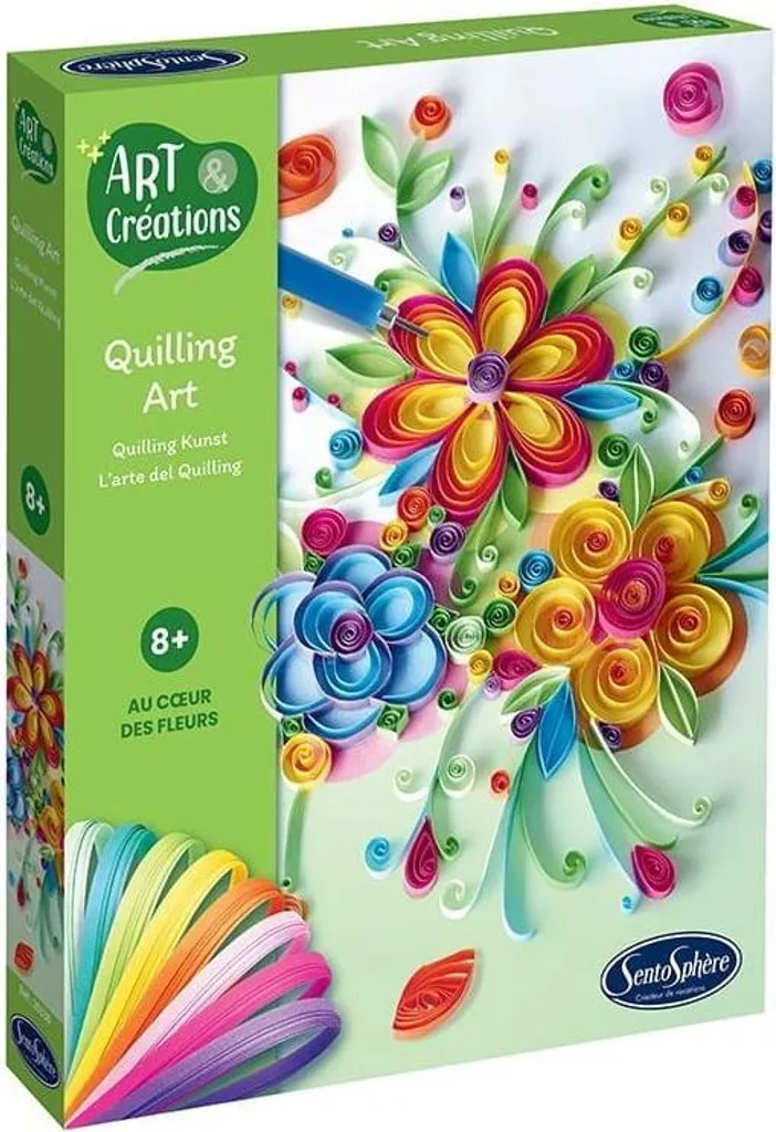 Quilling'art Blumen Sentosphère : Tableaux en Papier Roulé Coloré
