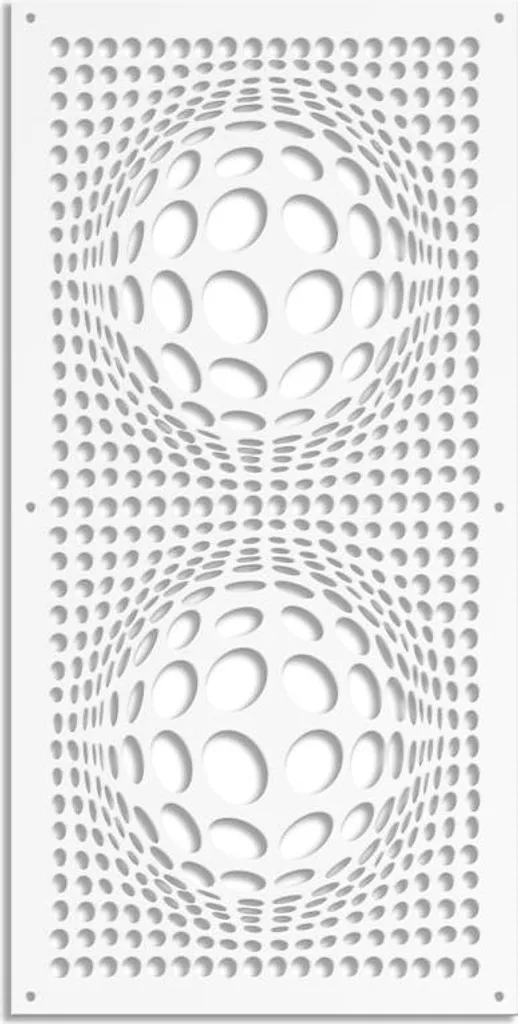 Panneau PVC Perforé BALLS : Solution Anti Vis-à-vis Blanc 47x94 cm
