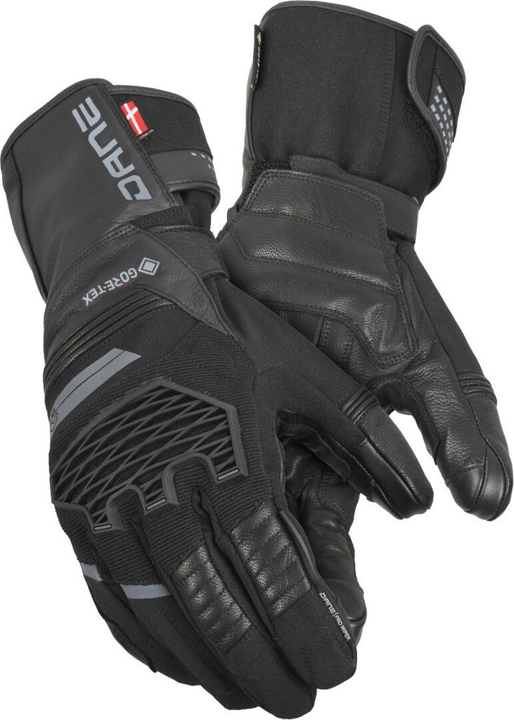 DANE Ivar wasserdichte Winter Motorrad Handschuhe, schwarz, 2XL