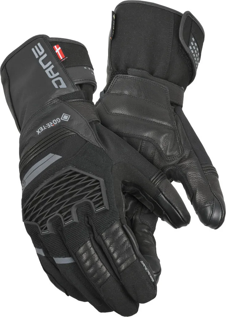 Gants de moto DANE Ivar noirs XL : Gants hiver imperméables homologués