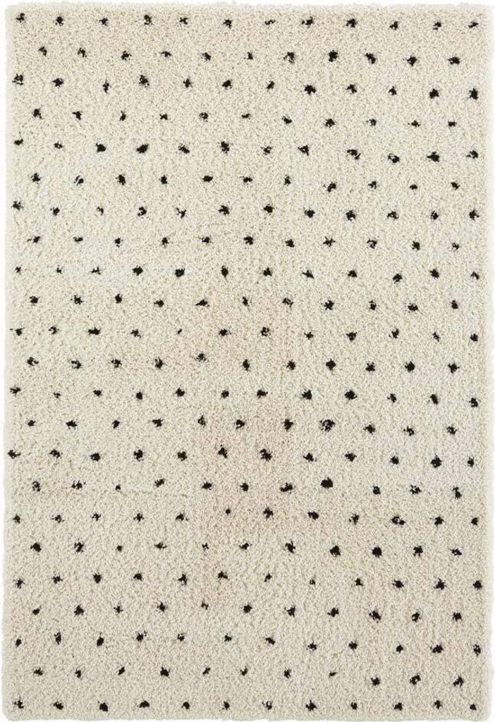Leva Teppich 200 cm x 290 cm Delora Creme - Schwarz