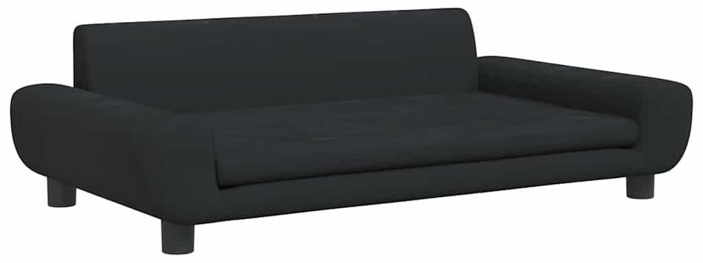 vidaXL Pelíšek pro psy černý 100x54x33 cm Velvet Obrázek produktu 
